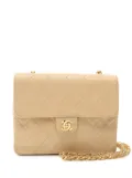 CHANEL Pre-Owned 2002-2003 CC Quilted Lambskin Chain Flap crossbody bag - Brown