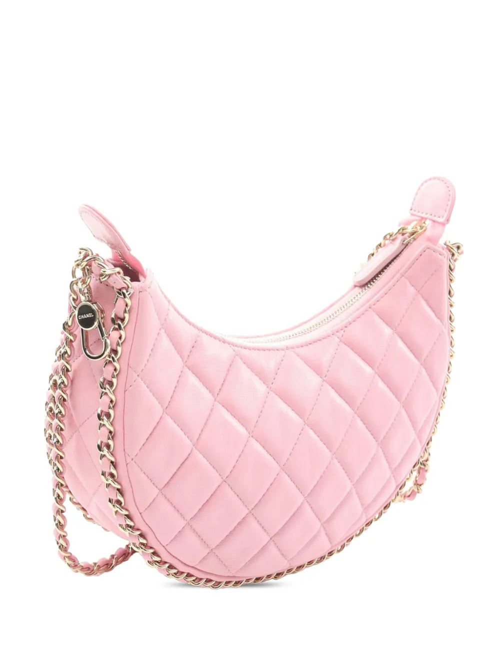 CHANEL Pre-Owned 2021-2024 Small Quilted Lambskin Chain Around Hook Hobo Bag crossbody bag | Pre-Owned | Image 2