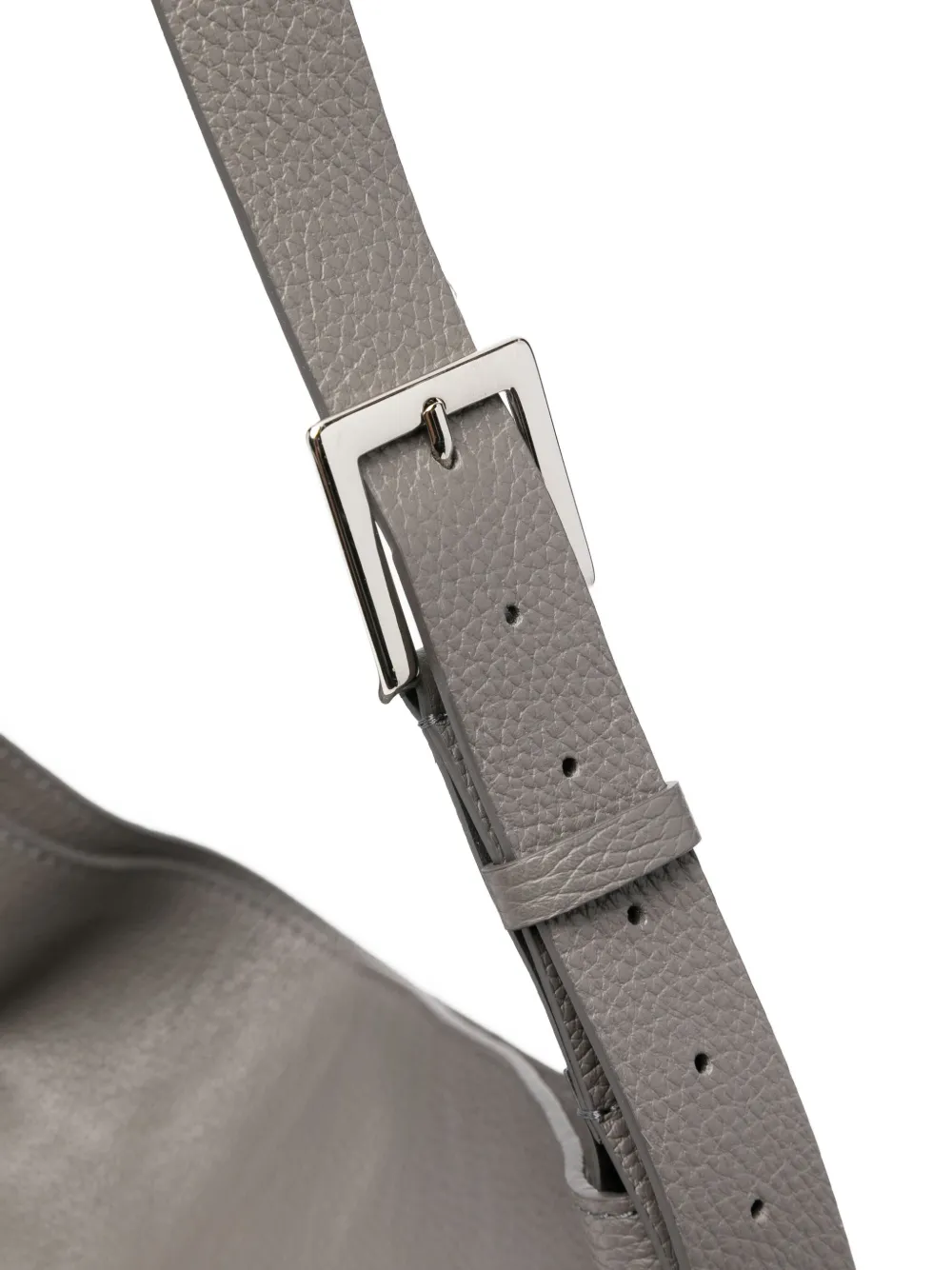 P.a.r.o.s.h Buckle-fastening Leather Shoulder Bag In Gray