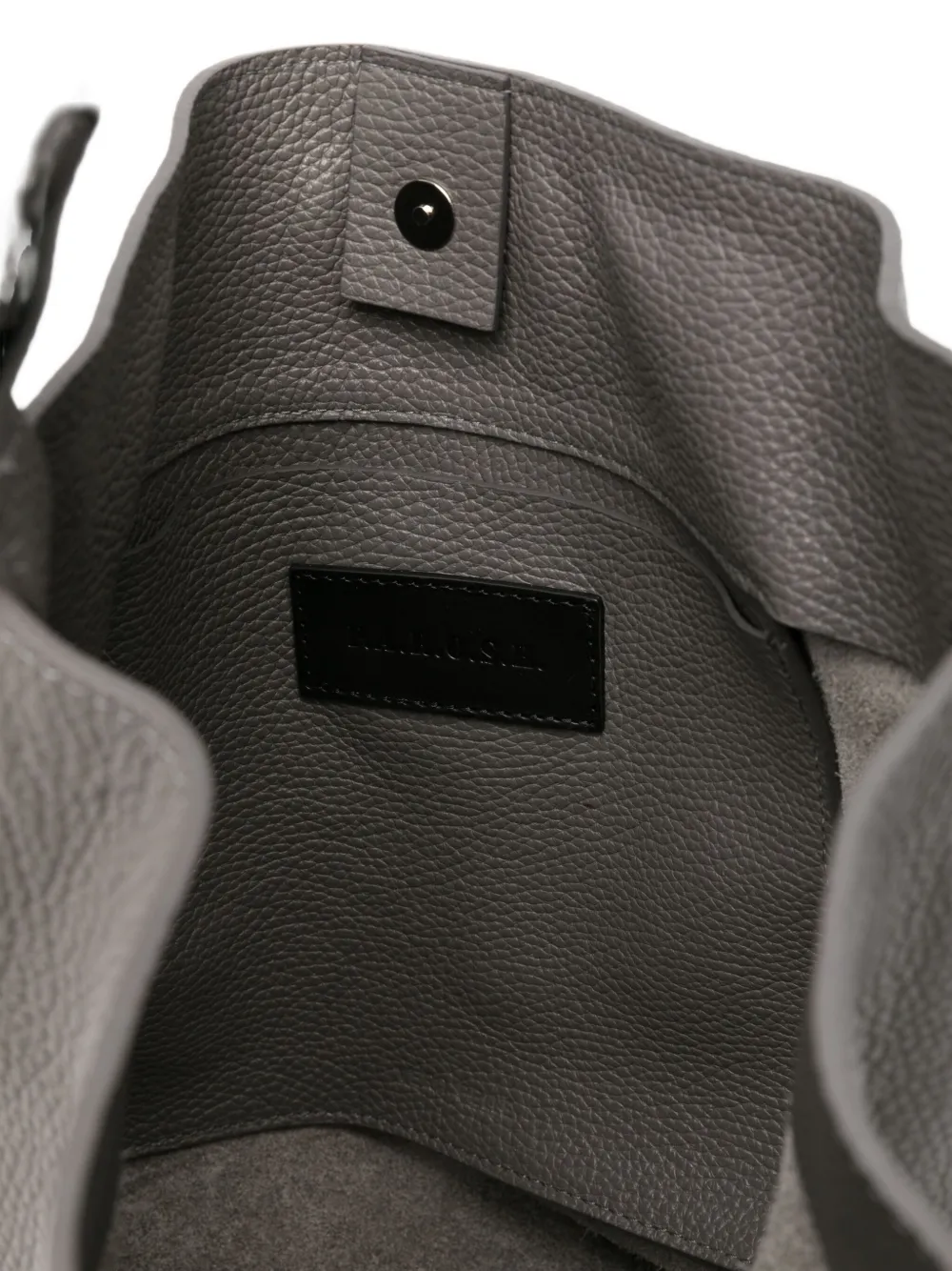 P.a.r.o.s.h Buckle-fastening Leather Shoulder Bag In Gray