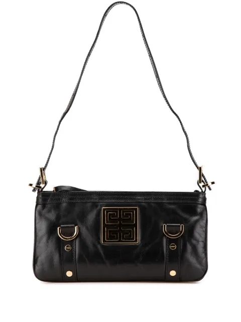 Givenchy Pre-Owned bolsa de hombro de piel con logo y cierre 2002