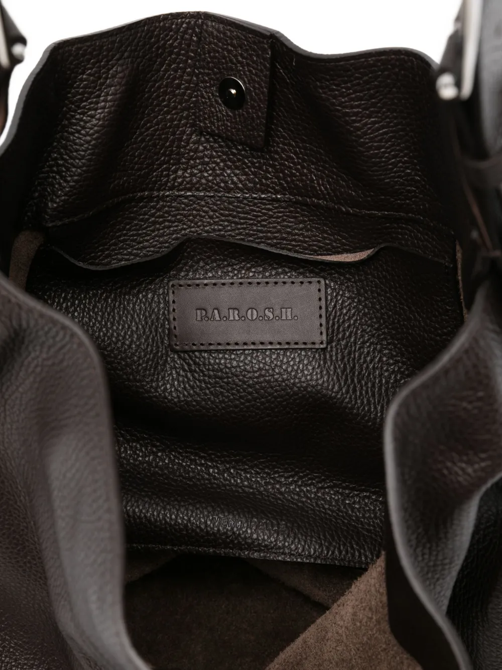 P.a.r.o.s.h Buckle-fastening Leather Shoulder Bag In Brown