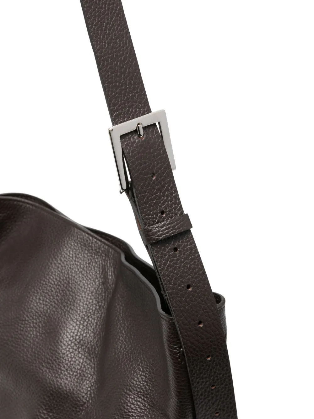P.a.r.o.s.h Buckle-fastening Leather Shoulder Bag In Brown