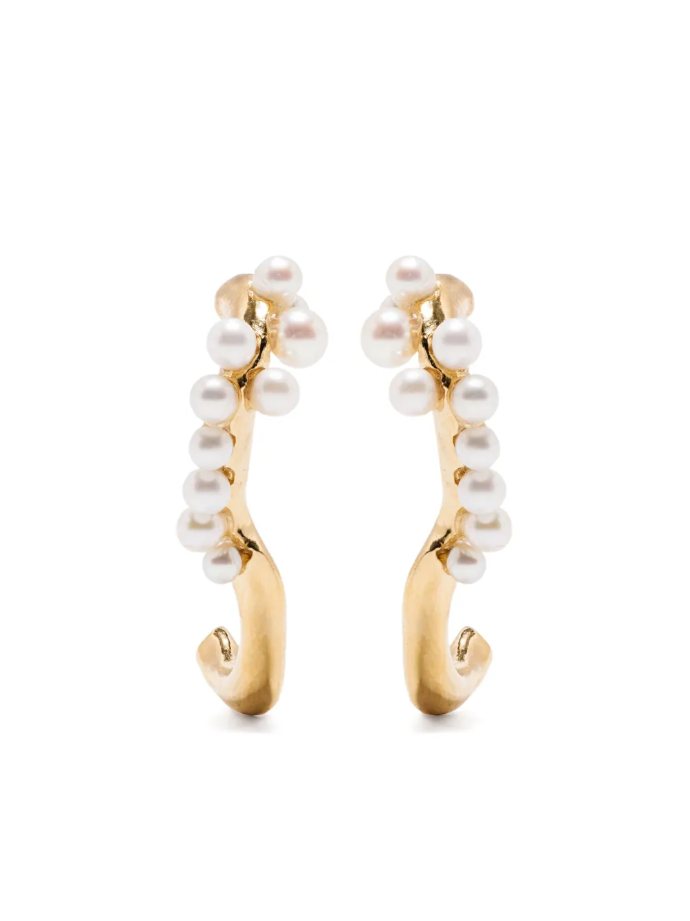 BEATRIZ PALACIOS aretes con perlas | dorado | Image 1