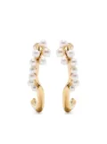 BEATRIZ PALACIOS pearled wave earrings - Gold