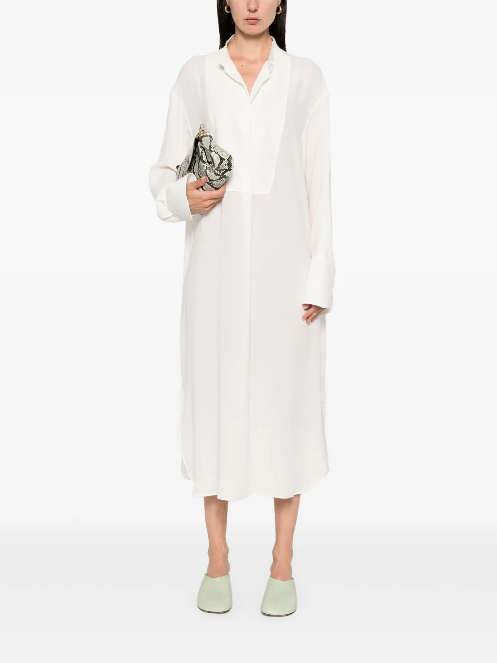 Alexander McQueen Midi-blousejurk - Wit