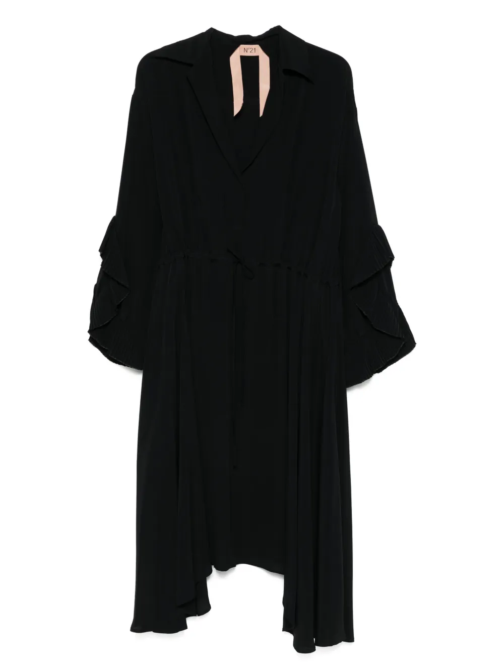 Nº21 ruffled-detail midi dress | Black | Image 1