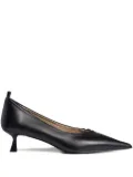 12 STOREEZ 50mm leather pumps - Black