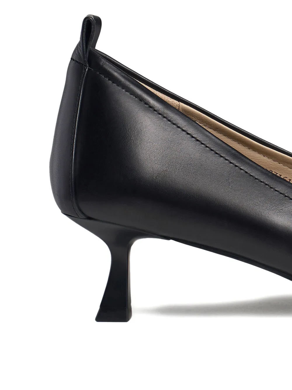 12 STOREEZ 50mm leren pumps Zwart