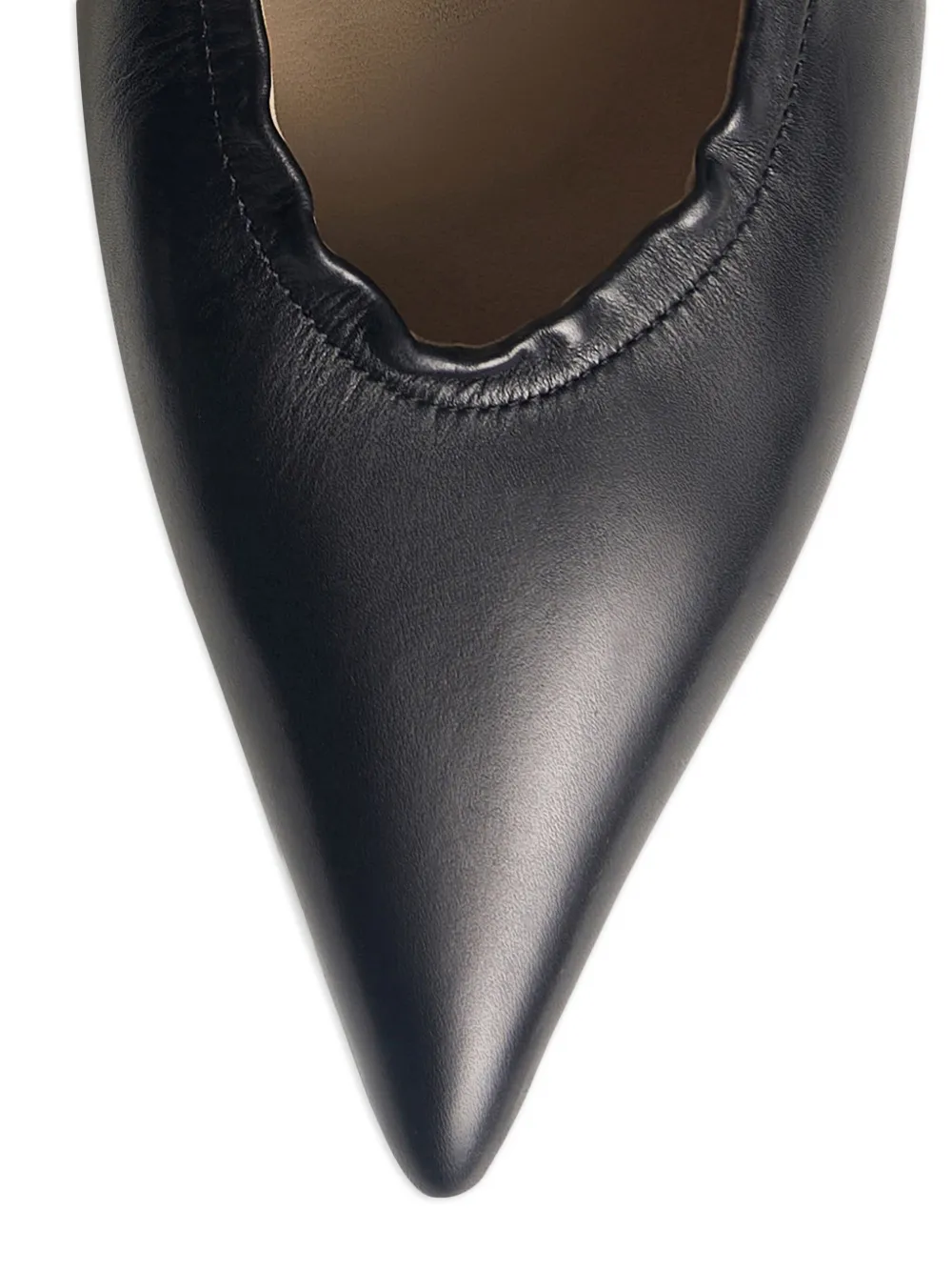 12 STOREEZ 50mm leren pumps Zwart