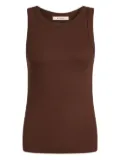 12 STOREEZ ribbed tank top - Brown