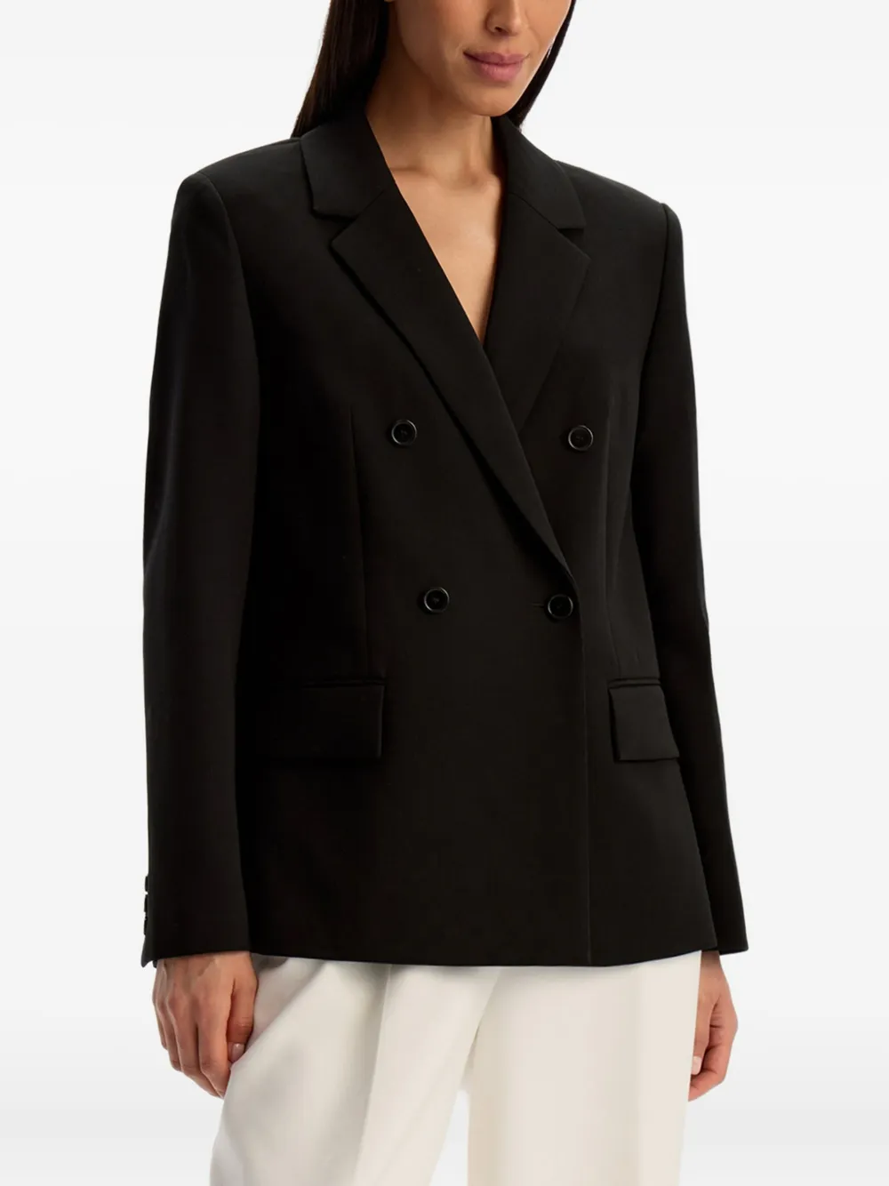 12 STOREEZ Blazer met dubbele rij knopen Zwart