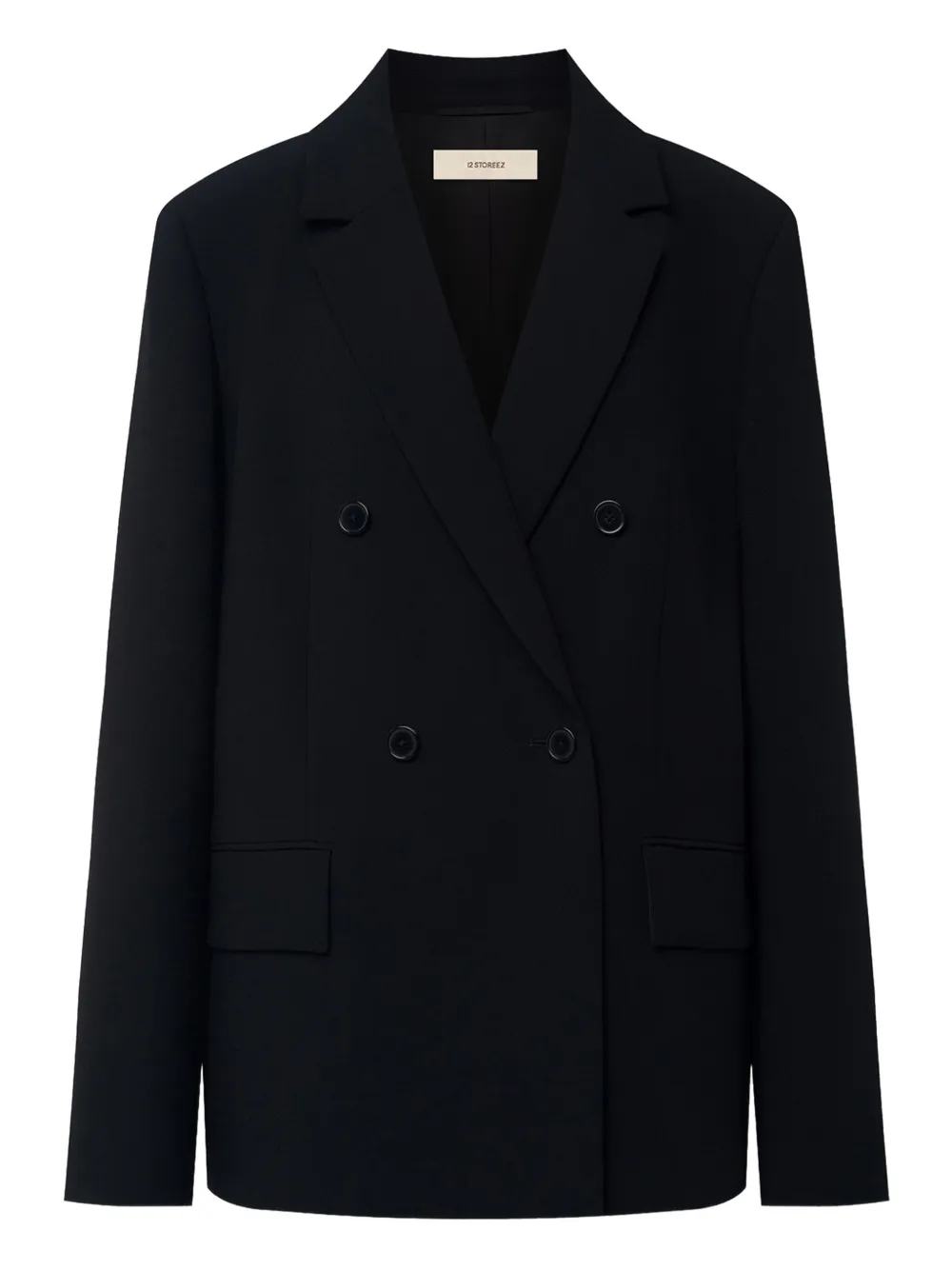12 STOREEZ blazer con doble botonadura | negro | Image 1
