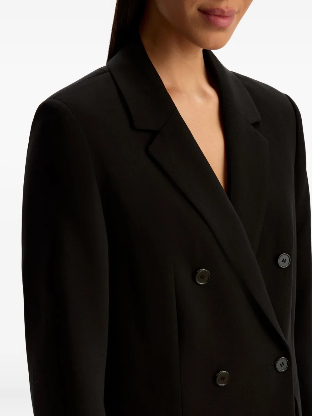 12 STOREEZ Blazer met dubbele rij knopen Zwart