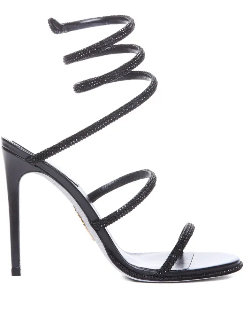René Caovilla 105mm leather sandals