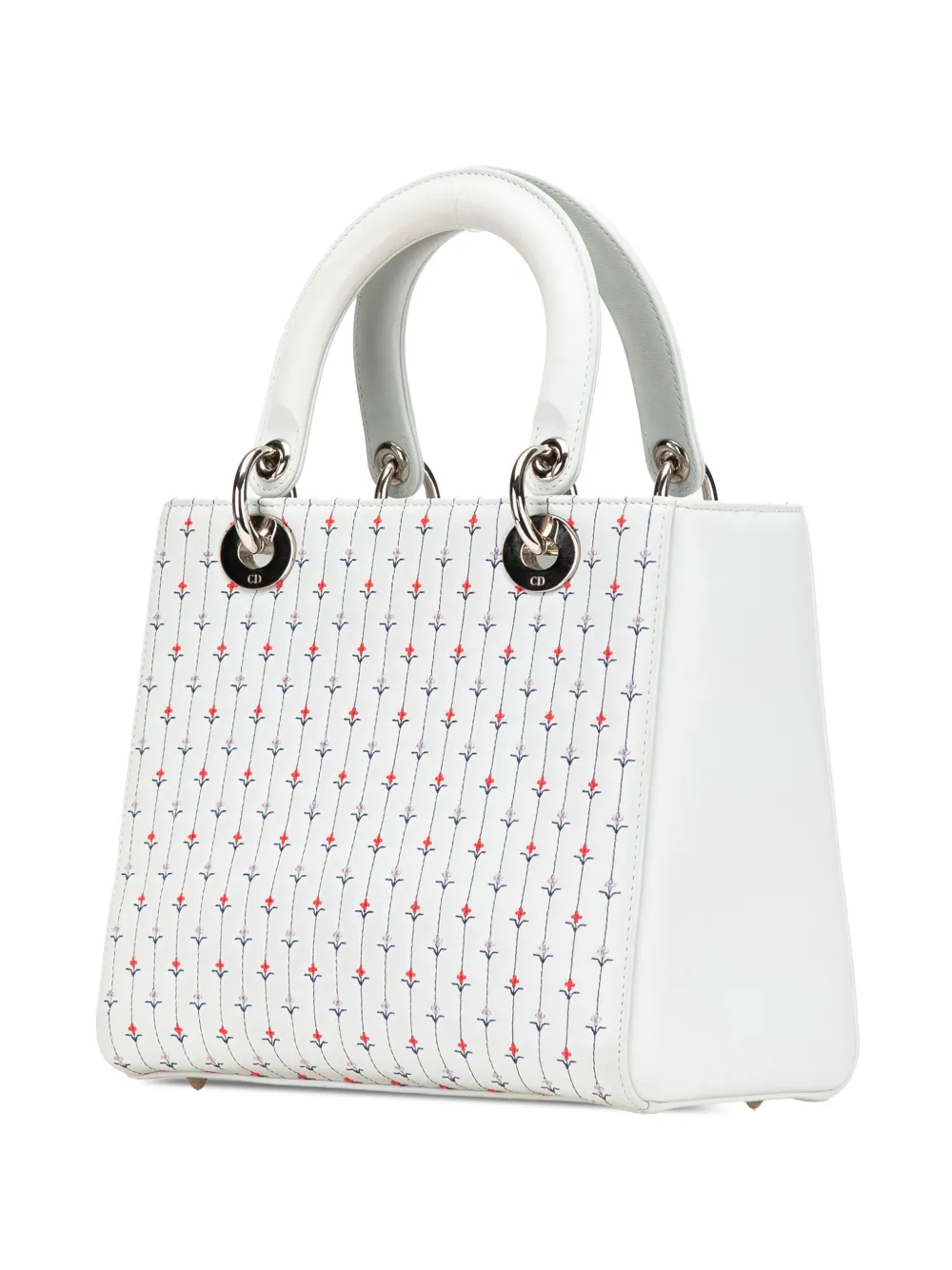 Christian Dior Pre-Owned 2015 Medium Calfskin Embroidered Flower Lady Dior satchel | Pre-Owned | Image 2
