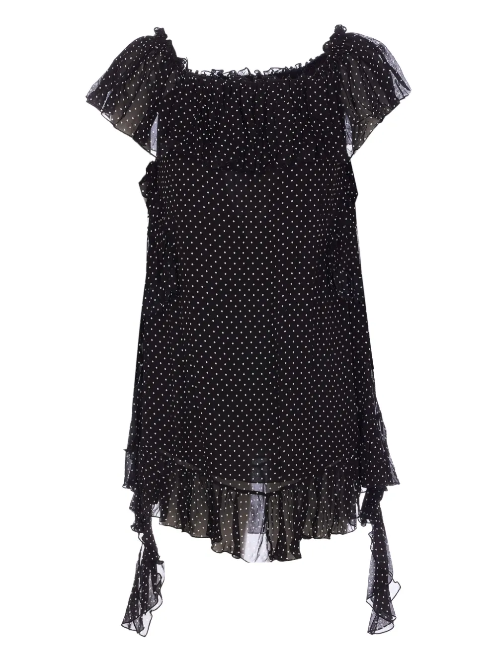 polka-dot printed dress