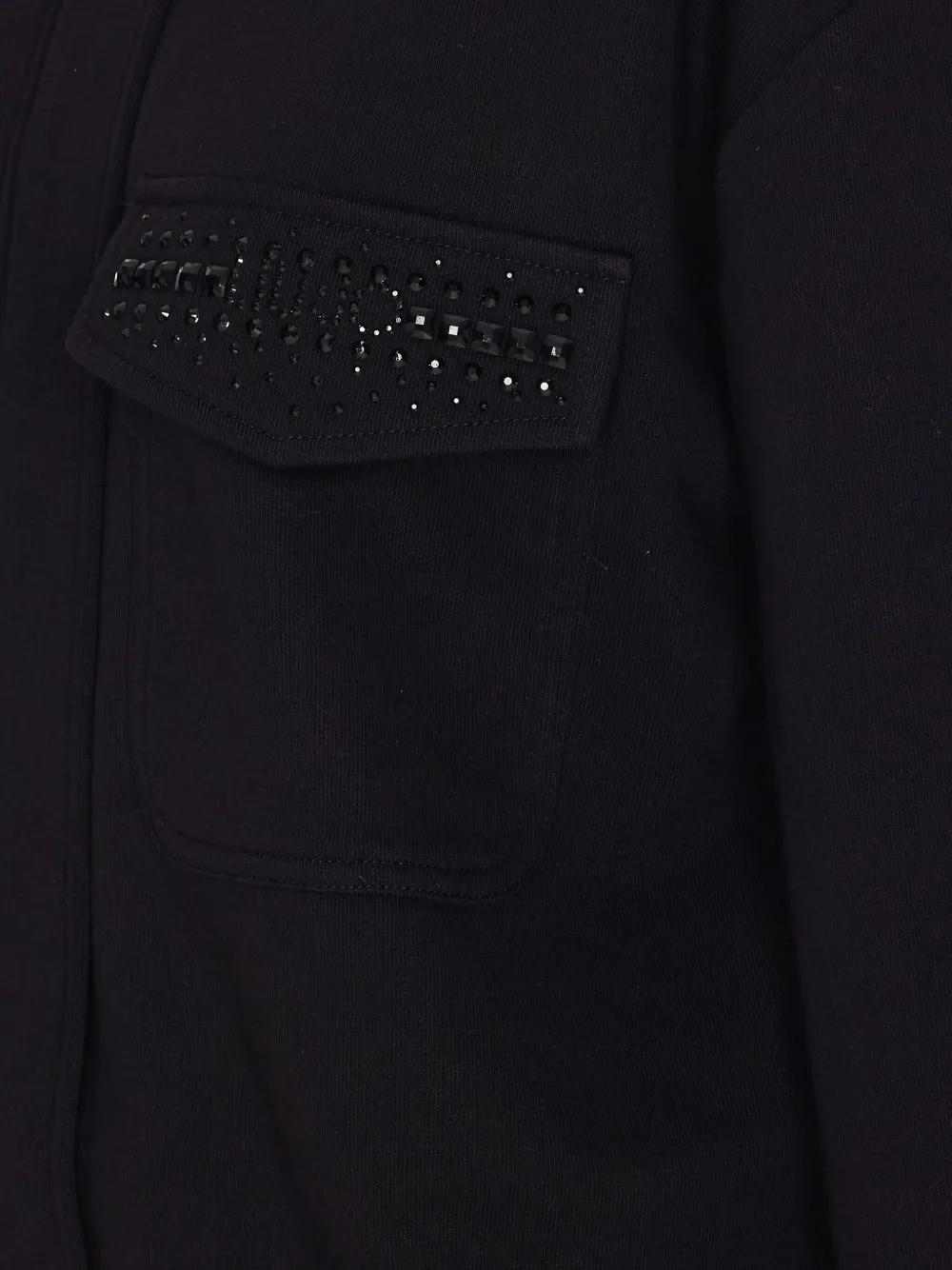 Liu •jo Sweatshirt With Collared Neck And Studded Pockets