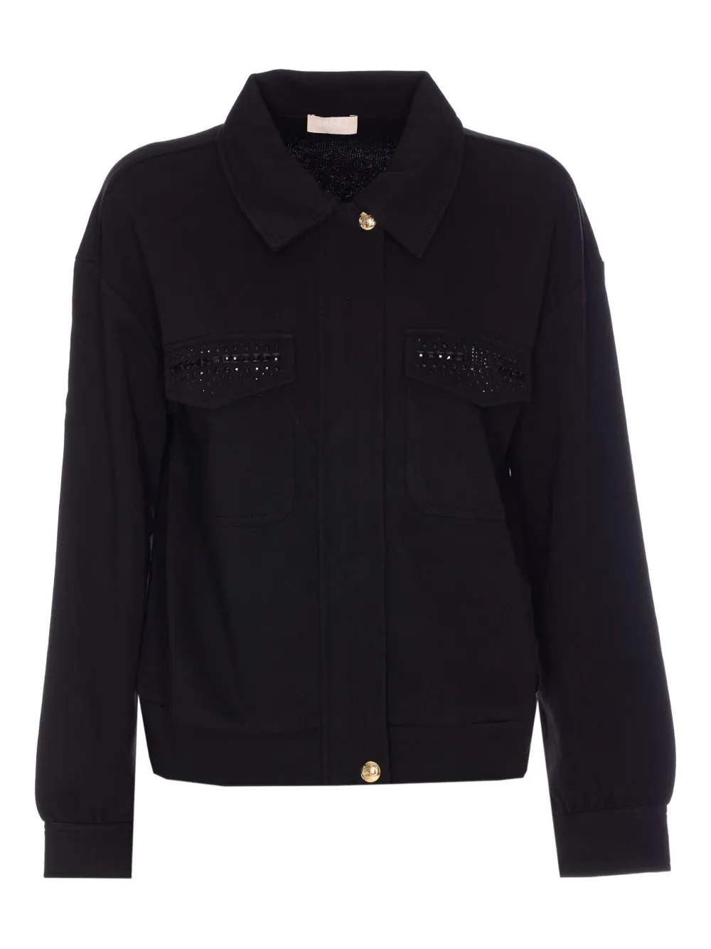 LIU JO chaqueta de mezcla de algodón con apliques | negro | Image 1