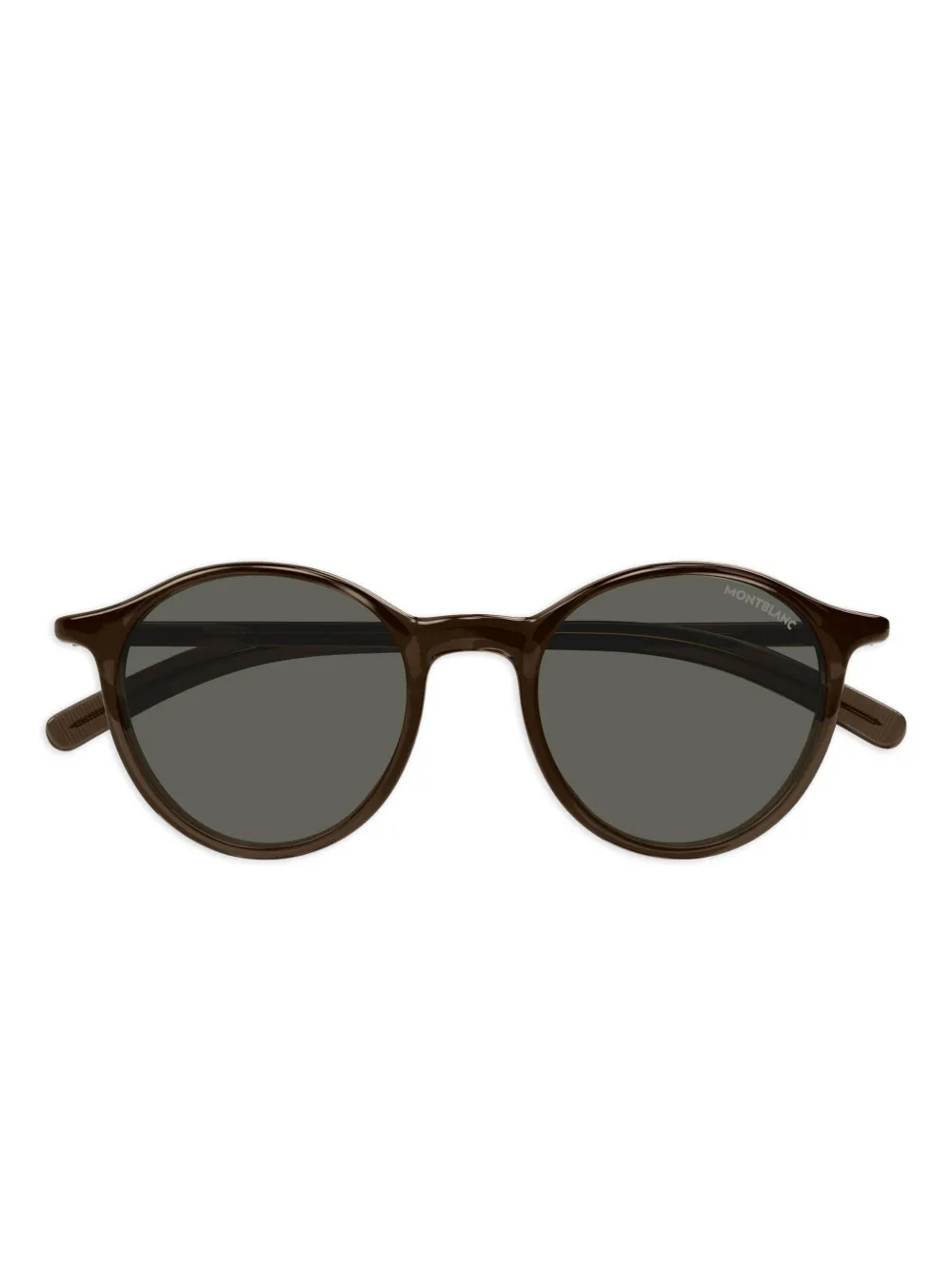 MONT BLANC EYEWEAR Zonnebril met rond montuur Bruin