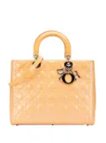 Christian Dior Pre-Owned 2012 Large Patent Cannage Lady Dior satchel - Brown