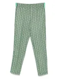 Lacoste jacquard monogram-pattern track pants - Green