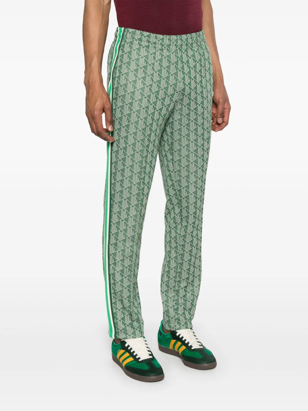 Lacoste Trainingsbroek met jacquard Groen
