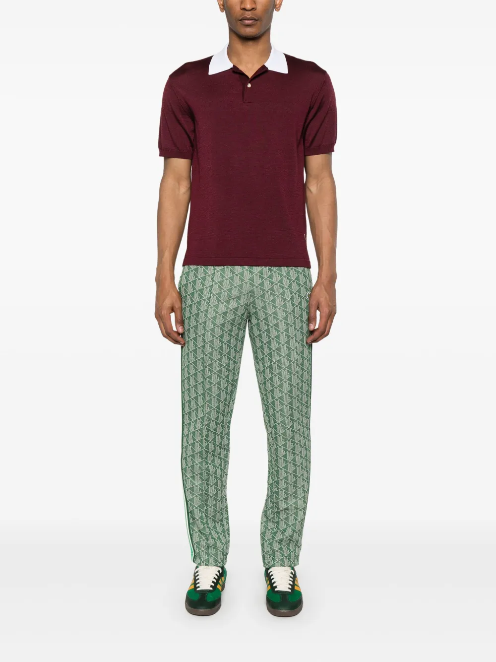Lacoste Trainingsbroek met jacquard - Groen