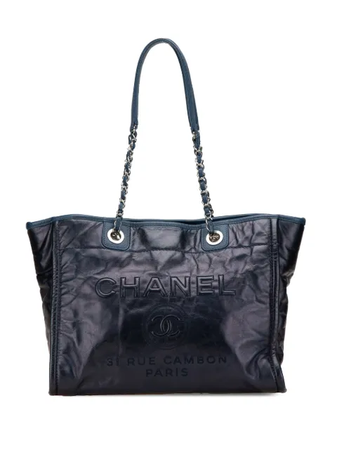 CHANEL Pre-Owned 2016-2017 Small Glazed Calfskin and Caviar Deauville tote bag