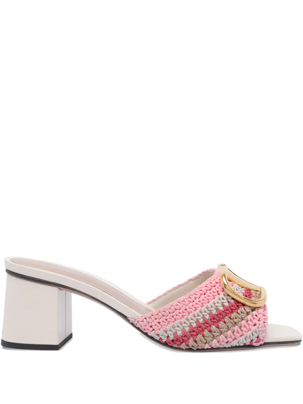 Valentino Garavani crochet Vlogo sandals Pink