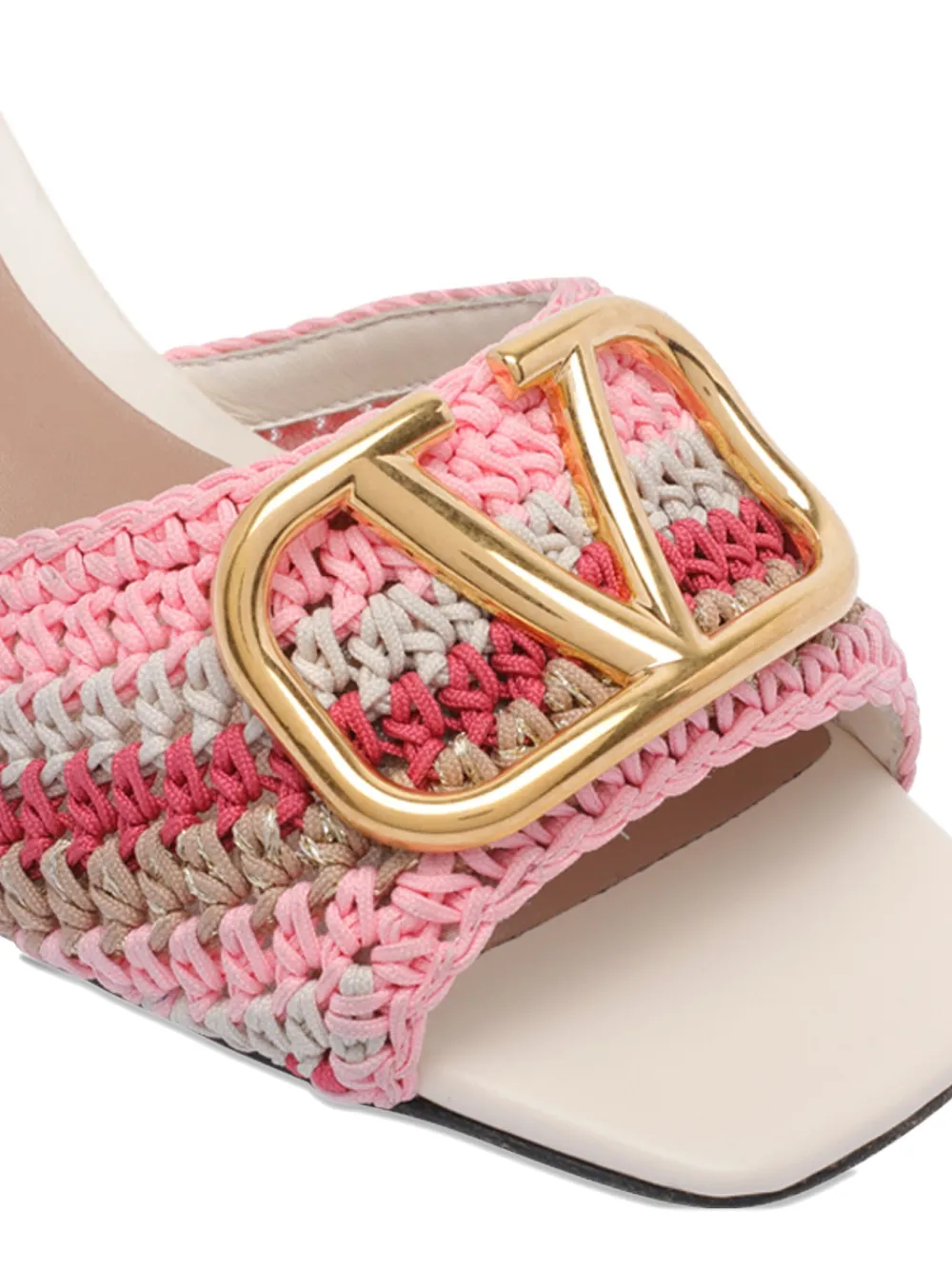 Valentino Garavani crochet Vlogo sandals Pink