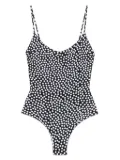 Fisico polka-dot swimsuit - Black