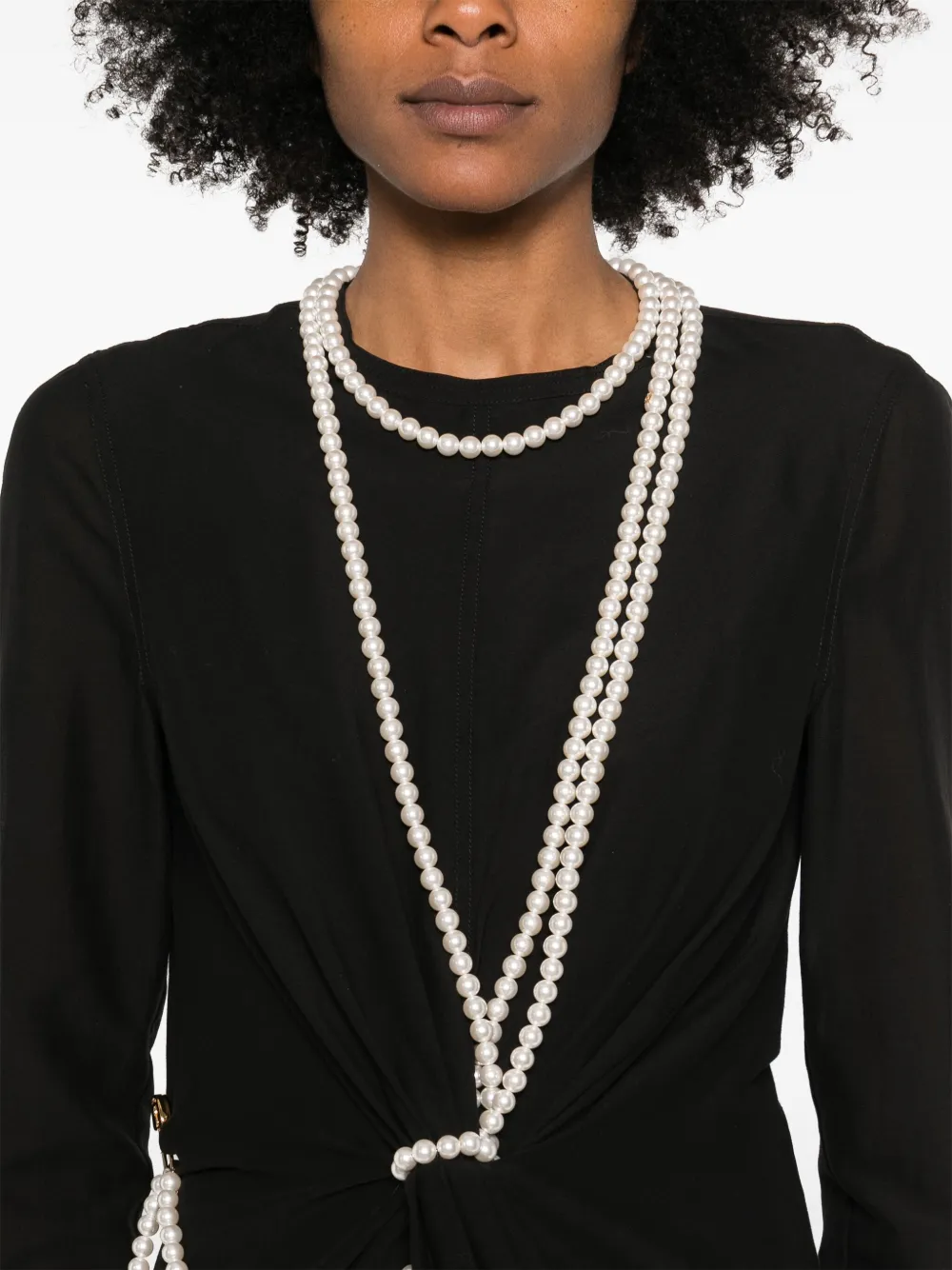 Moschino Verfraaide midi-jurk Zwart