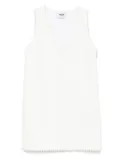 MSGM frayed mini dress - White
