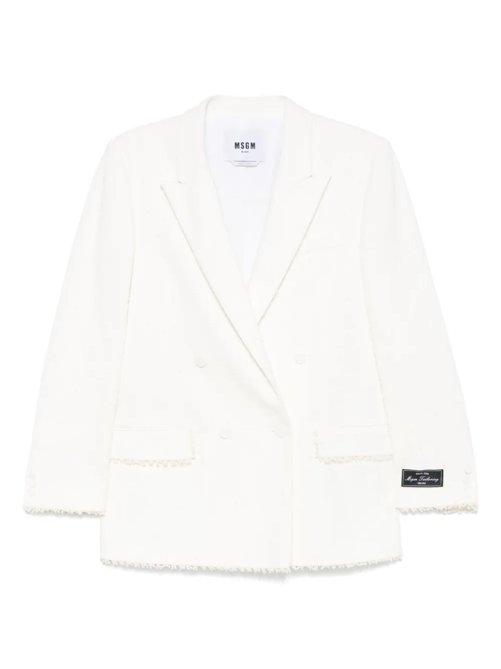 MSGM Blazer met textuur Wit