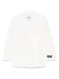MSGM textured blazer - White