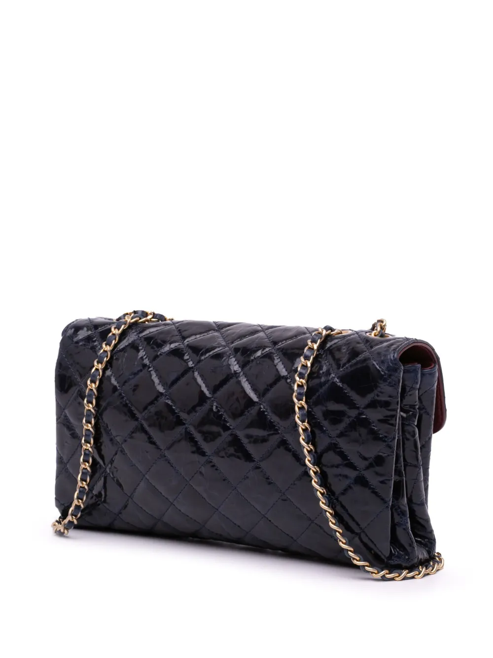 CHANEL Pre-Owned 2010-2011 CC Accordion Flap Umhängetasche aus glasiertem Kalbsleder mit Riss-Effekt | Pre-owned & Archive | Image 2