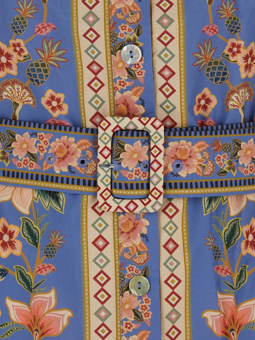 FARM Rio Superbloom Tapestry jurk Blauw