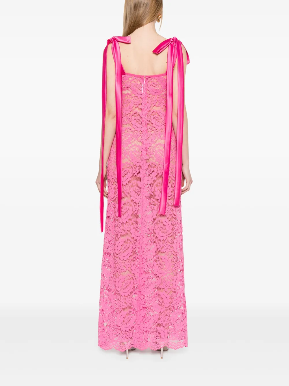 Atu Body Couture x Rue Ra maxi-dress met kant Roze