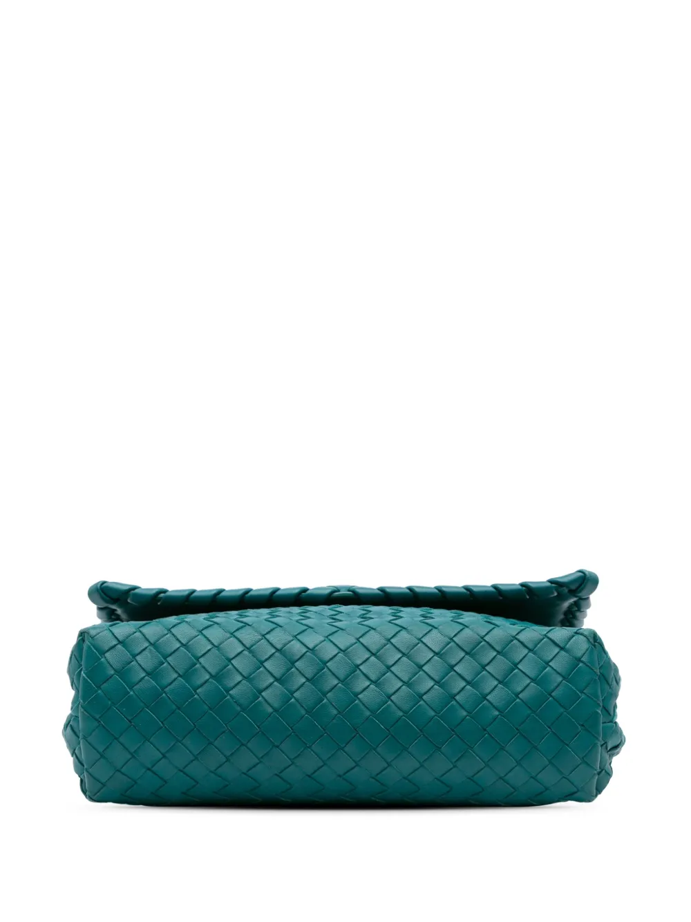 Pre-owned Bottega Veneta 2012-2024 Small Nappa Intrecciato Olimpia Shoulder Bag In Blue