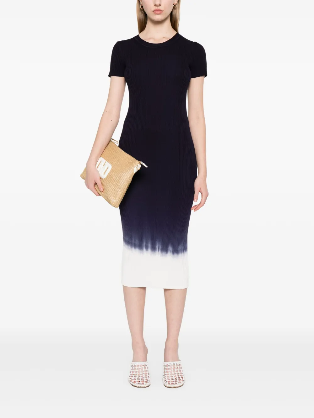 STAUD Colleen midi-jurk - Blauw