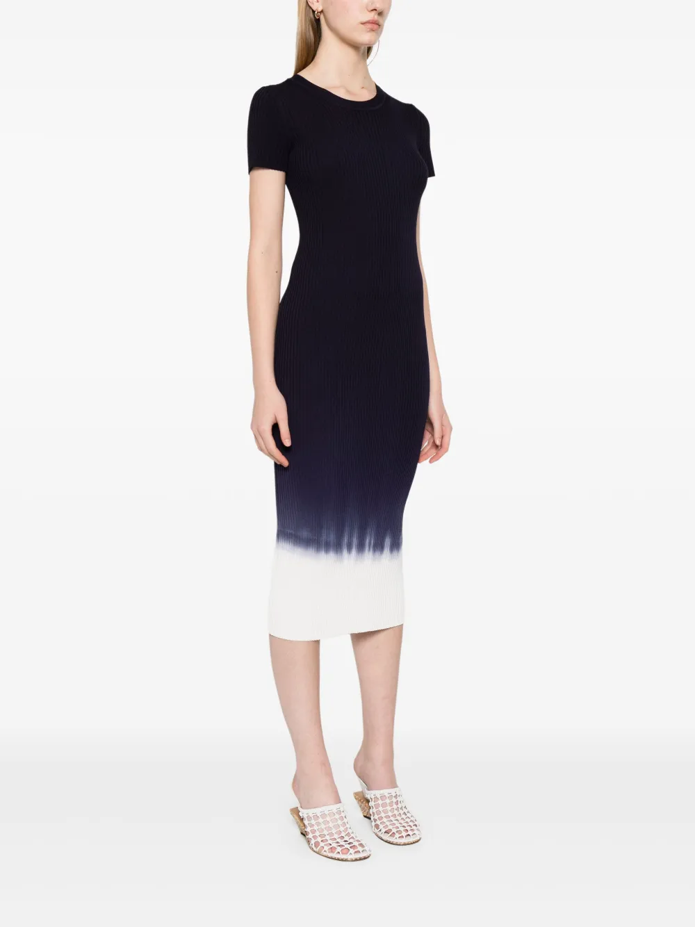 STAUD Colleen midi-jurk Blauw