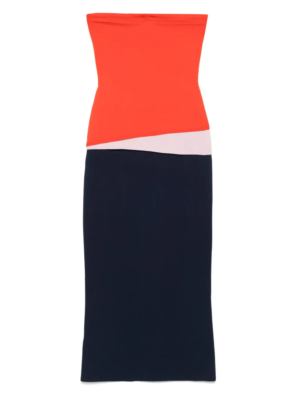 STAUD La Serena midi-jurk Oranje