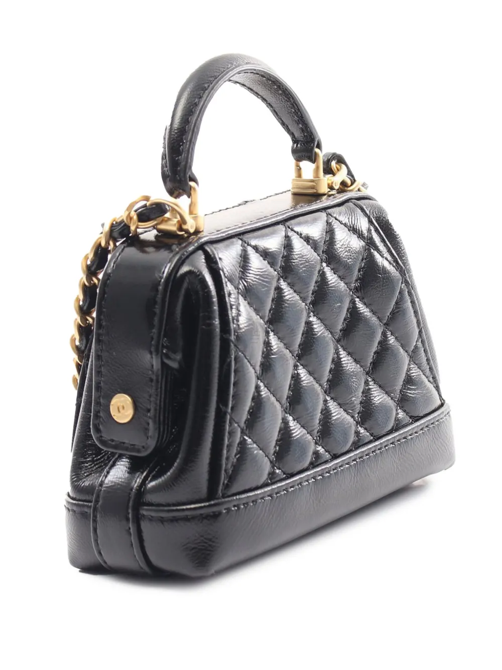 CHANEL Pre-Owned 2021-2024 Small Quilted Shiny Lambskin Cocodoc Top Handle Bag satchel | Pre-Owned | Image 2