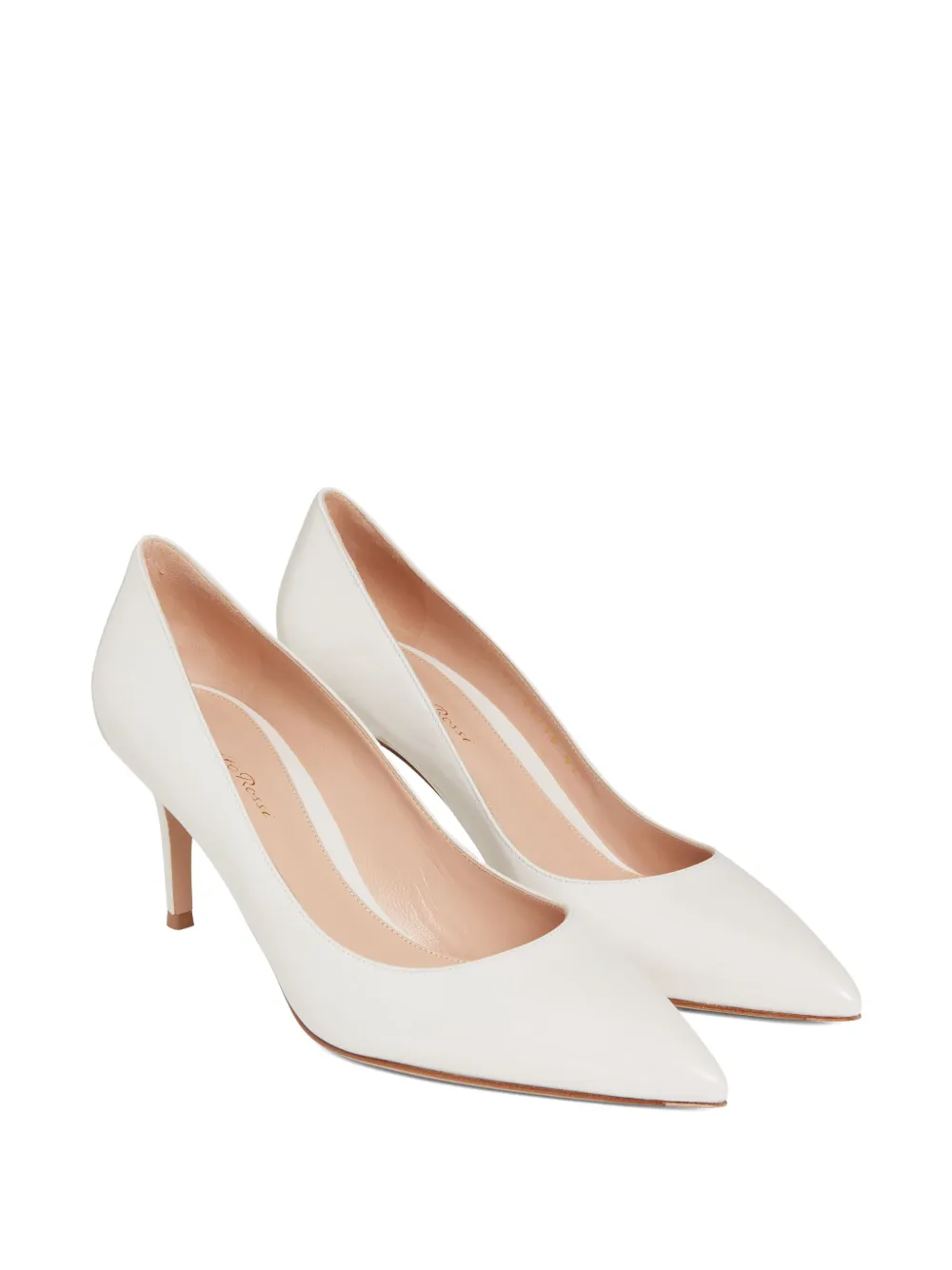 Gianvito Rossi 70 mm leren pumps - Wit