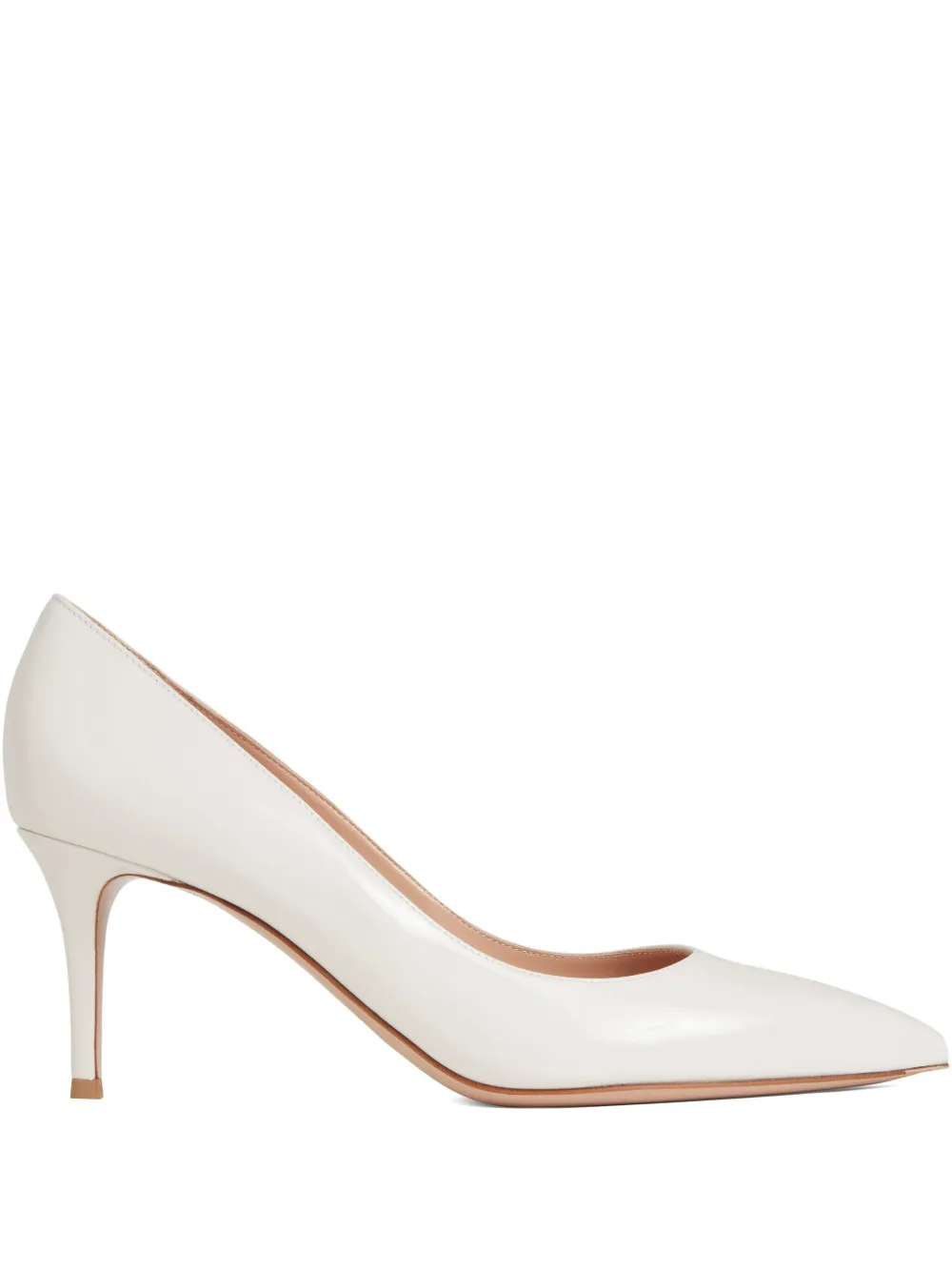 Gianvito Rossi 70 mm leren pumps Wit