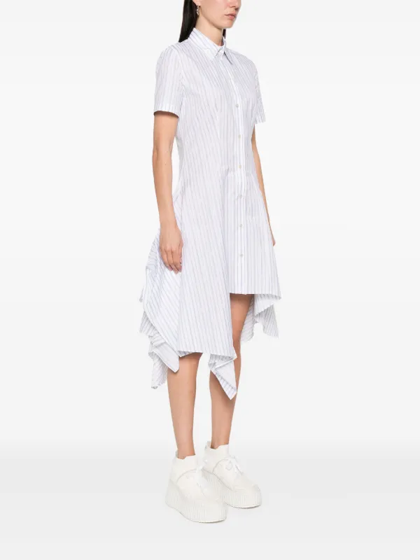 【Alexander McQueen】★striped shirt dress Alexander McQueen Striped Shirt Dress | White | FARFETCH