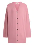 12 STOREEZ button-detail cardigan - Pink