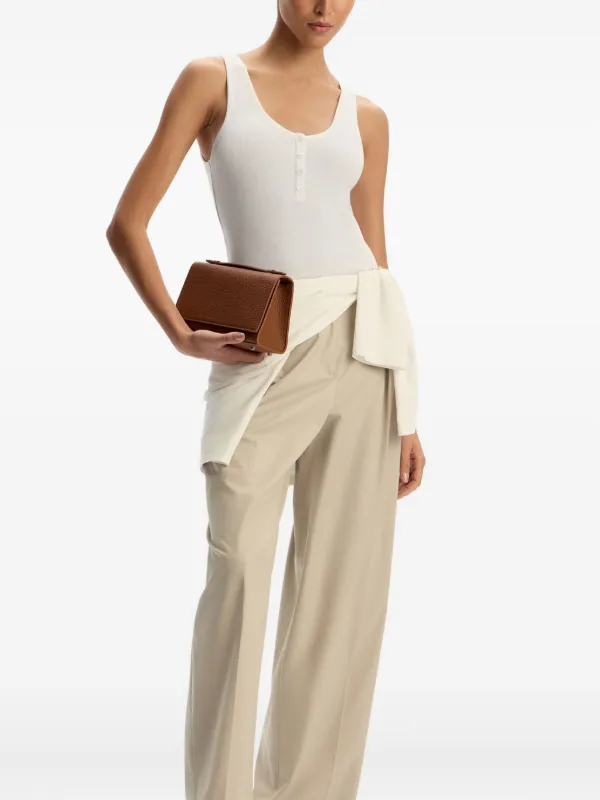 12 STOREEZ Structured Leather Tote Bag Brown FARFETCH PH