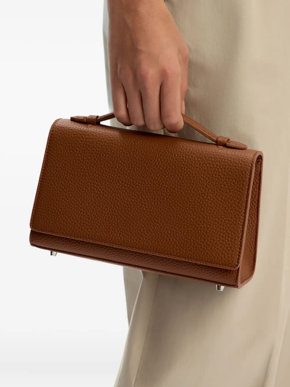12 STOREEZ Leren shopper Bruin